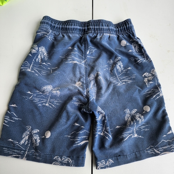 Lot Of 2 Boys Nordstrom Billabong Carter’s Blue Yellow Swim Trunks Shorts Sz 7 - Picture 4 of 9